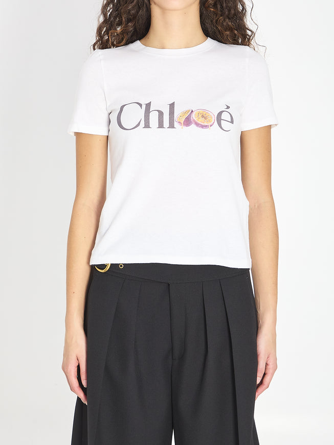 Chloe Baby Fit T-shirt With Logo White