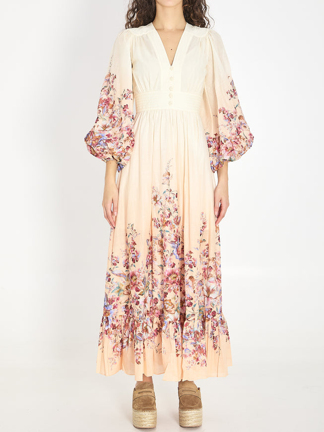 Zimmermann Awaken Plunge Maxi Dress Multicolor