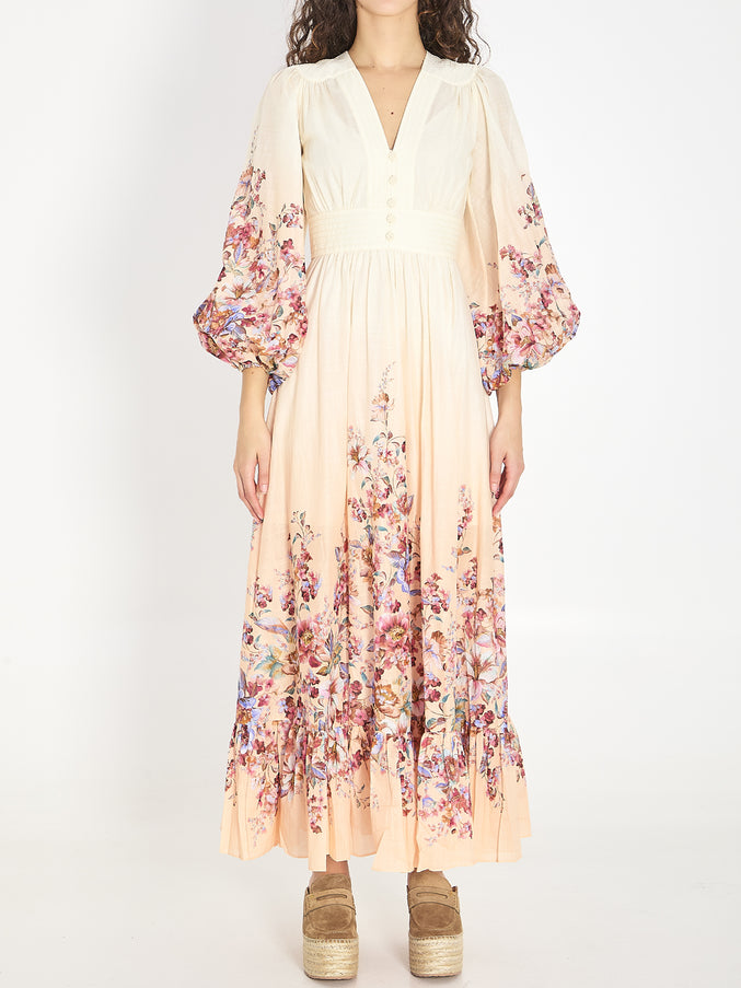 Zimmermann Awaken Plunge Maxi Dress Multicolor