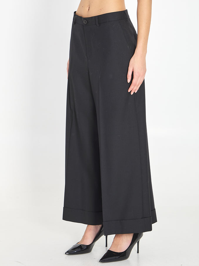 Celine Dock Pants In Wool Gabardine