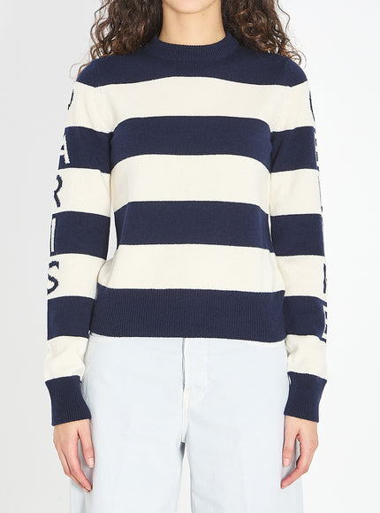 Celine Crawneck Wool Sweater Beige