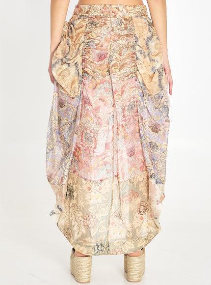 Zimmermann Rebellion Draped Midi Skirt