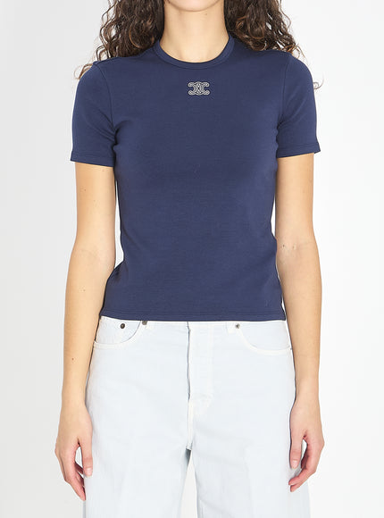 Celine Triomphe T-shirt Blue