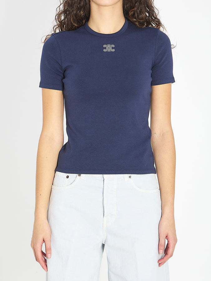 Celine Triomphe T-shirt Blue