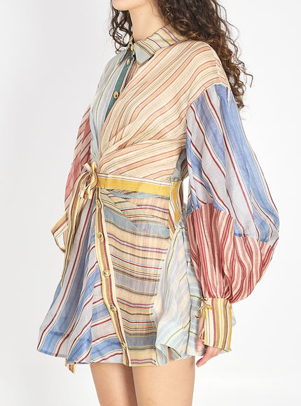 Zimmermann Rebellion Striped Mini Dress