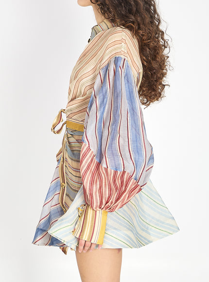 Zimmermann Rebellion Striped Mini Dress