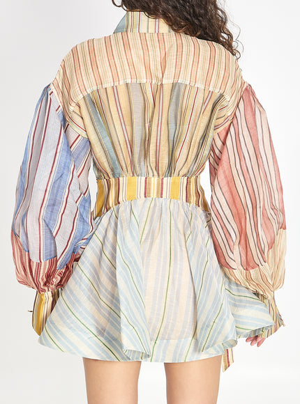 Zimmermann Rebellion Striped Mini Dress