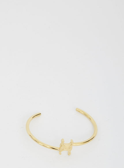 Celine Triomphe Bangle Bracelet Gold