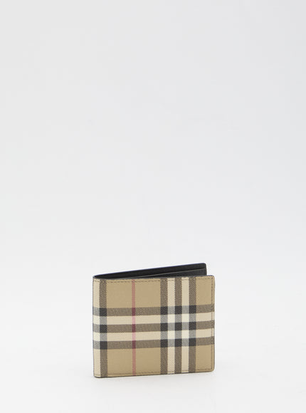 Burberry Check Book Wallet QT Beige