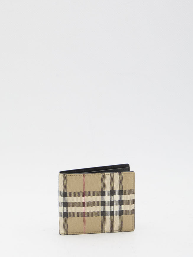 Burberry Check Book Wallet QT Beige