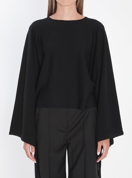 Max Mara Sweater In Fine Wool Yarn Black