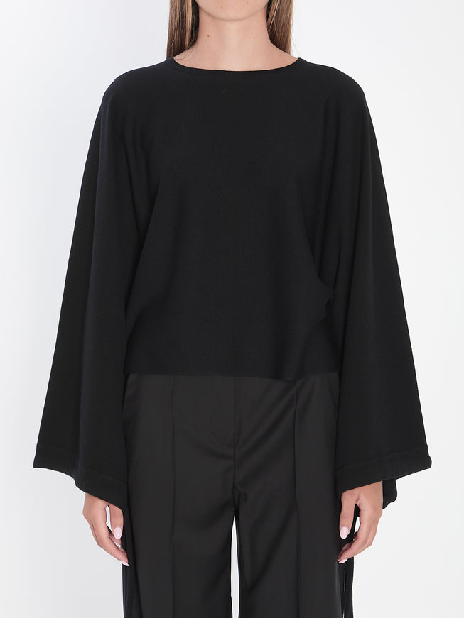 Max Mara Sweater In Fine Wool Yarn Black
