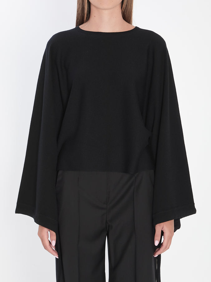 Max Mara Sweater In Fine Wool Yarn Black