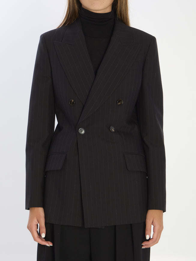 Gucci Double-breasted Wool Jacket Black