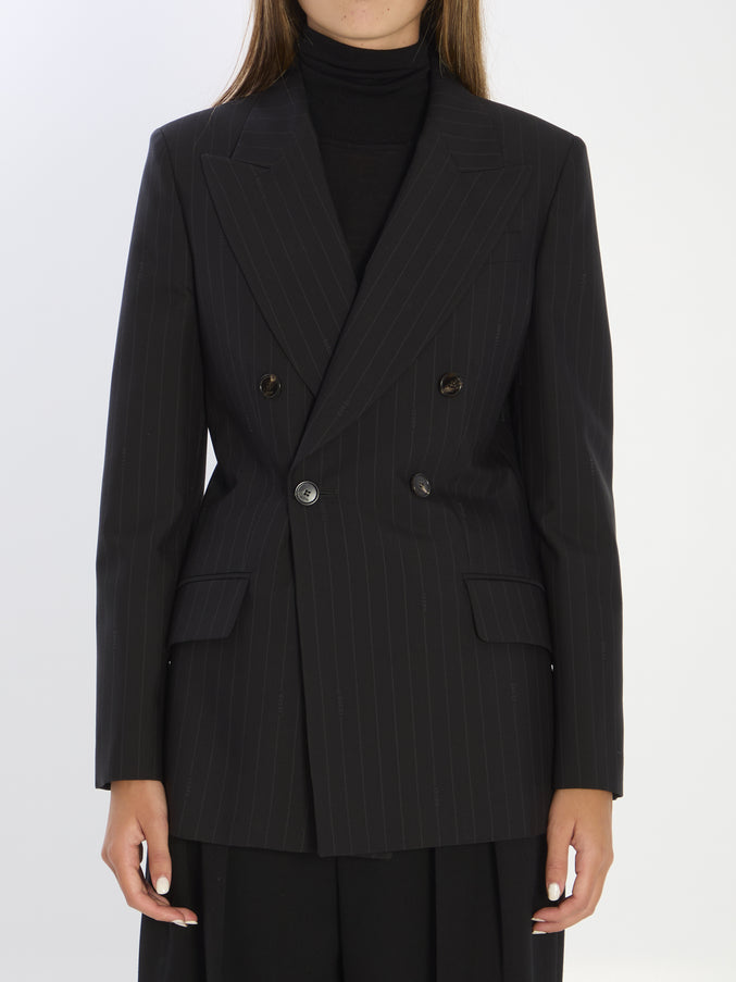 Gucci Double-breasted Wool Jacket Black