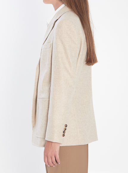 Max Mara Single-breasted Blazer In Shetland