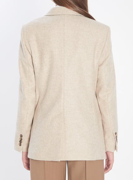 Max Mara Single-breasted Blazer In Shetland