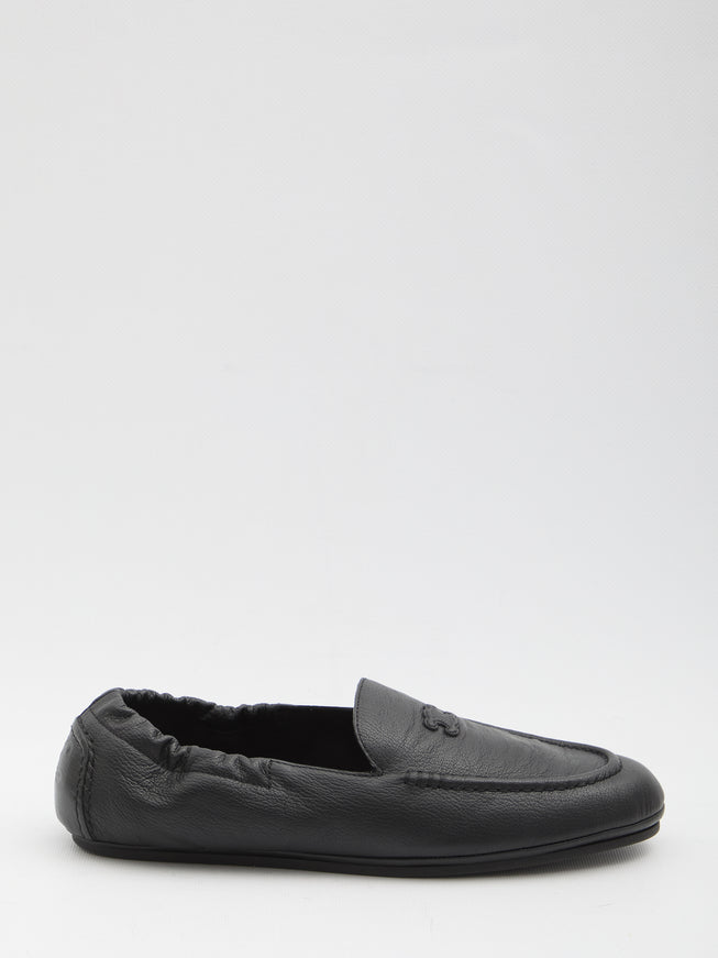 Celine Triomphe Slip-on Loafers Black