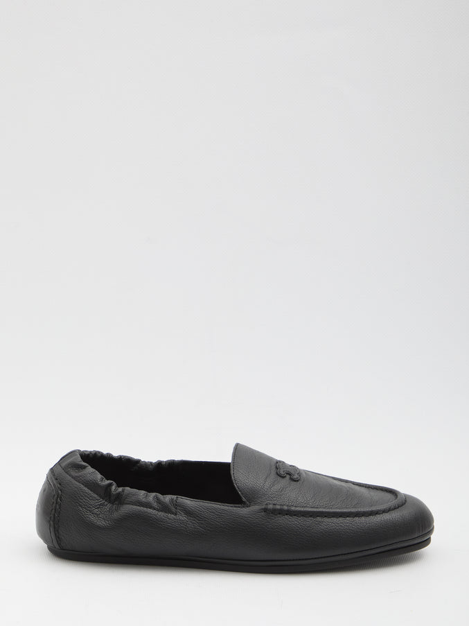 Celine Triomphe Slip-on Loafers Black