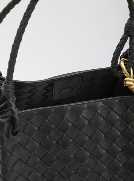 Bottega Veneta Parachute Black Medium Bag