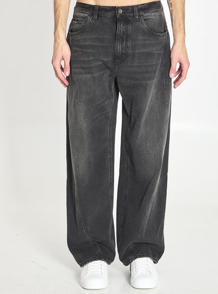 Dolce & Gabbana Faded Denim Jeans Black