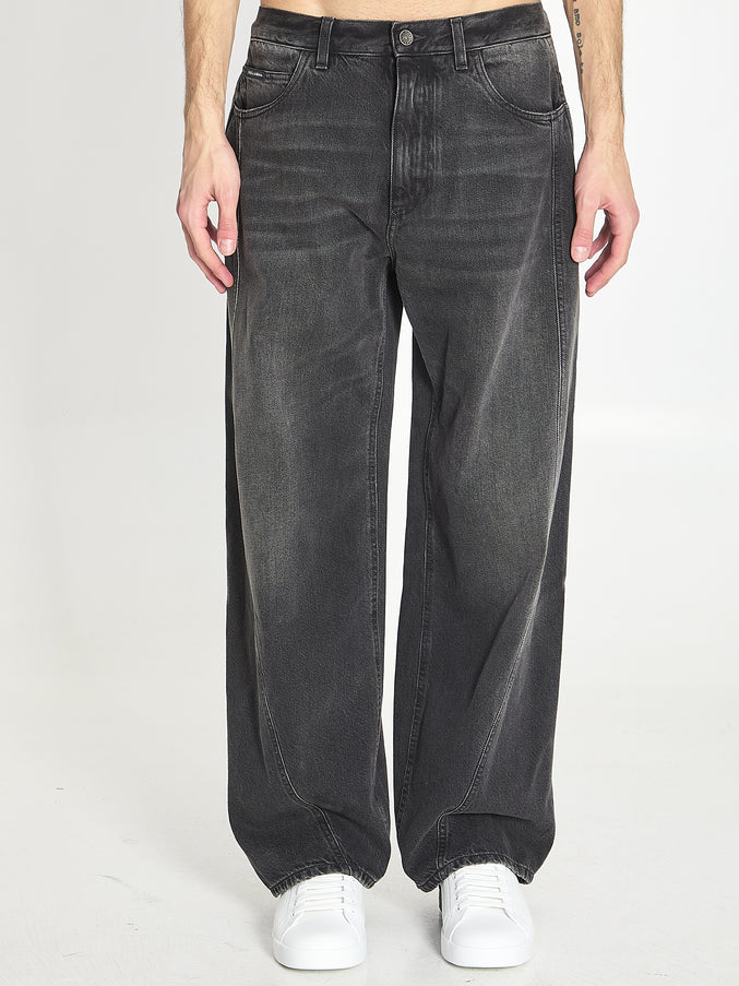 Dolce & Gabbana Faded Denim Jeans Black