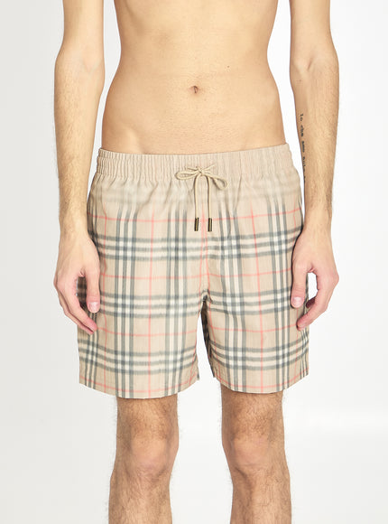 Burberry Check Swimwear Beige