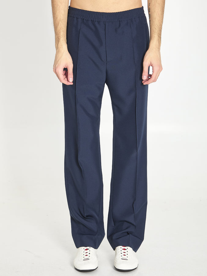 Gucci Sport Trousers In Technical Panama Blue