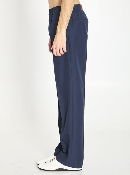 Gucci Sport Trousers In Technical Panama