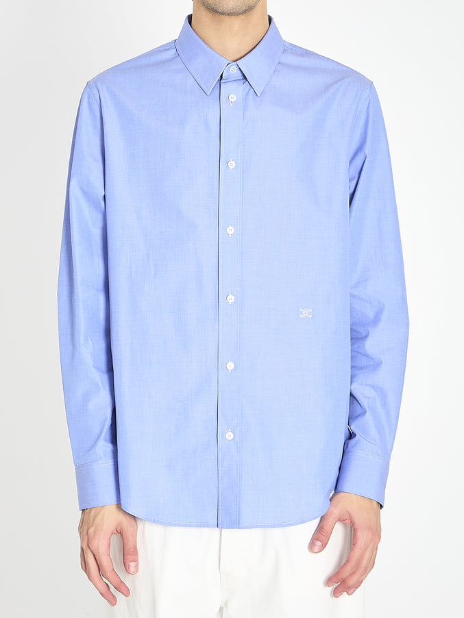 Celine Classic Cotton Poplin Shirt Blue