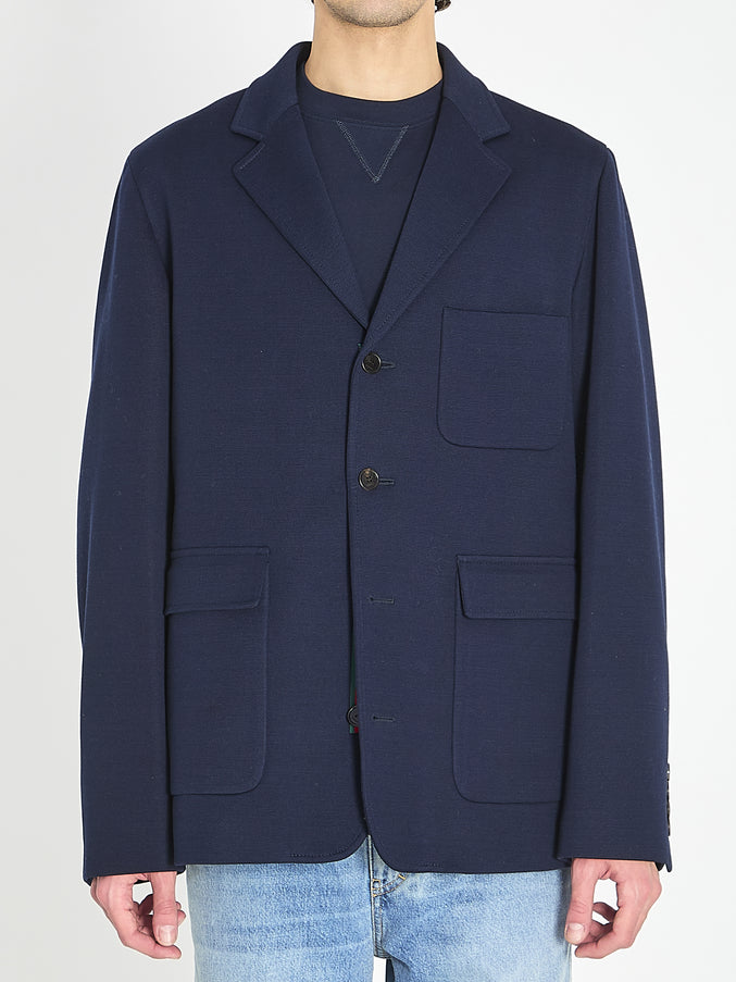 Gucci Web Jacket in Navy Navy