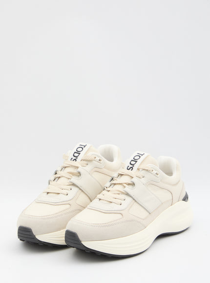 Tod's Sneakers In Leather And Fabric