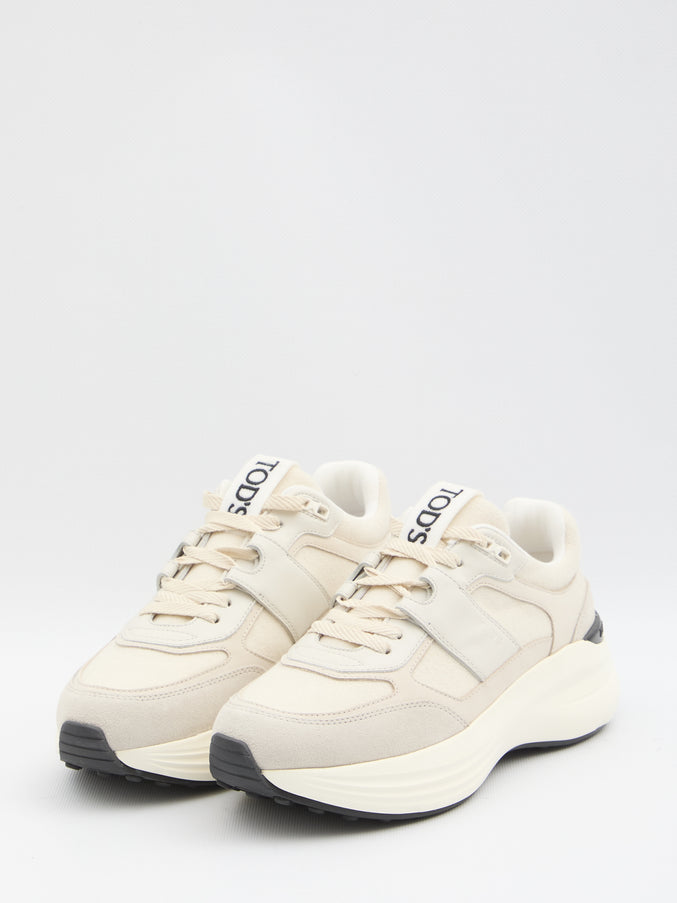 Tod's Sneakers In Leather And Fabric