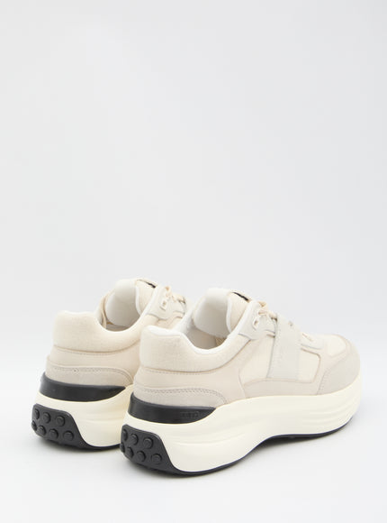 Tod's Sneakers In Leather And Fabric
