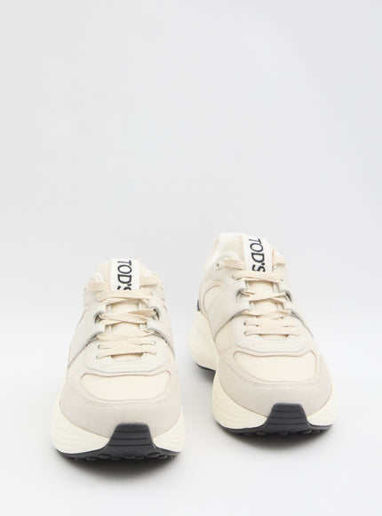 Tod's Sneakers In Leather And Fabric