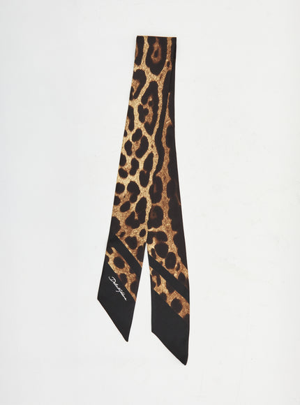 Dolce & Gabbana Silk Twill Bandeau QT Brown