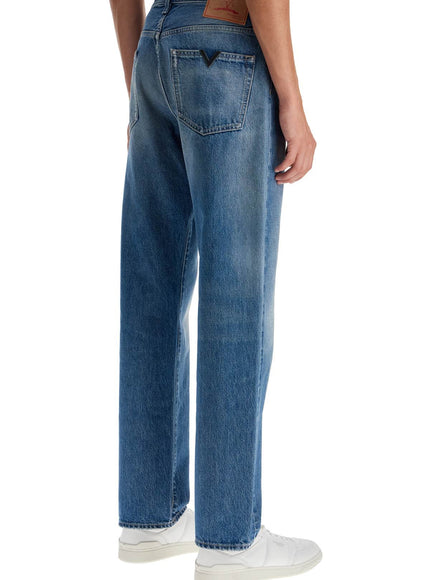 Valentino Garavani Jeans With Metallic V Detail