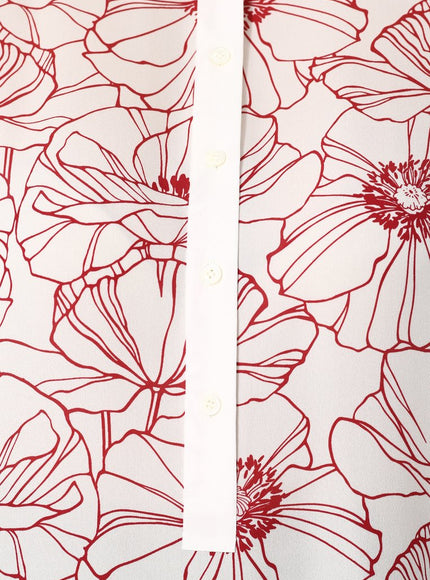 Loro Piana Floral Silk Popover Shirt