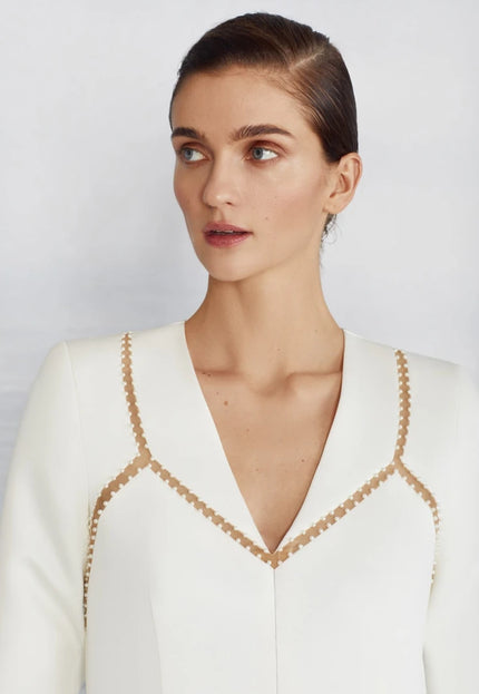 Nautilus Beaded Satin Peplum Pantsuit
