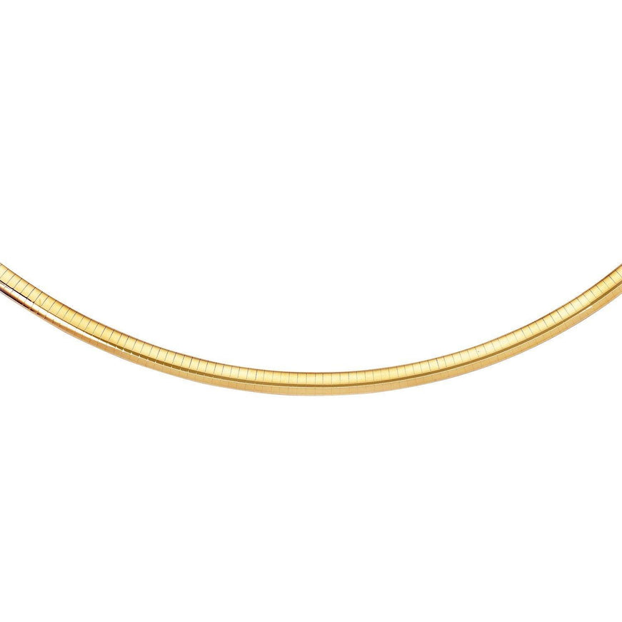 6.0 mm 14k Yellow Gold Classic Omega Bracelet - Ellie Belle