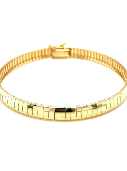 6.0 mm 14k Yellow Gold Classic Omega Bracelet - Ellie Belle