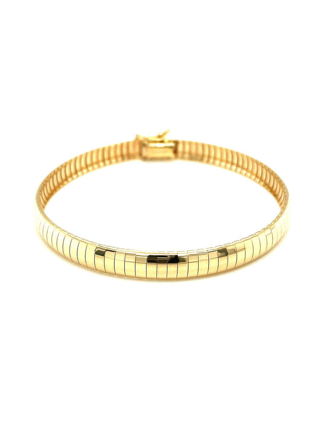 6.0 mm 14k Yellow Gold Classic Omega Bracelet - Ellie Belle