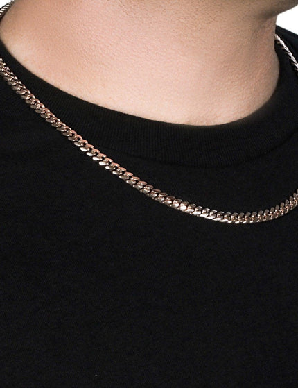 6.0mm 14k Rose Gold Classic Miami Cuban Solid Chain - Ellie Belle