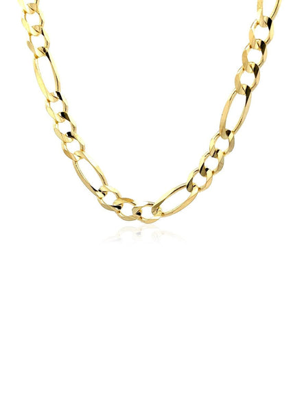 6.0mm 14k Yellow Gold Solid Figaro Chain - Ellie Belle