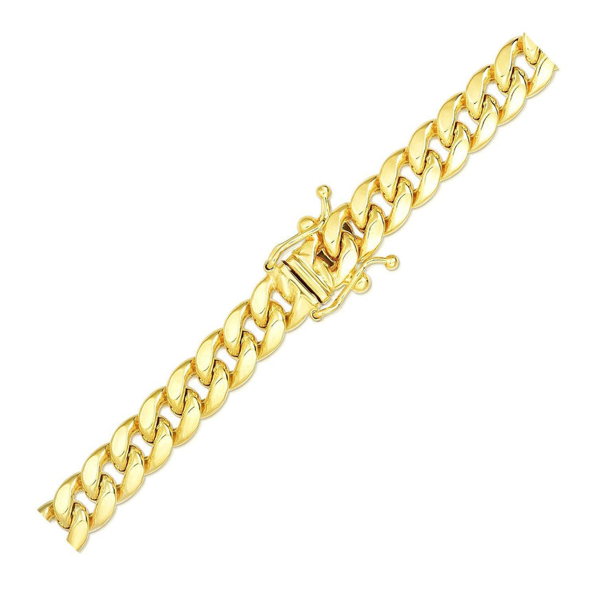 6.15mm 10k Yellow Gold Semi Solid Miami Cuban Bracelet - Ellie Belle