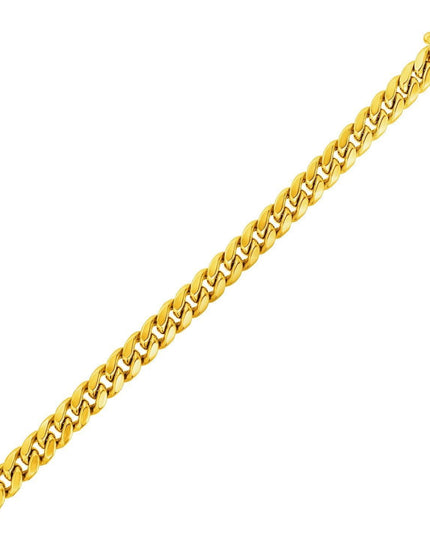 6.15mm 10k Yellow Gold Semi Solid Miami Cuban Chain - Ellie Belle