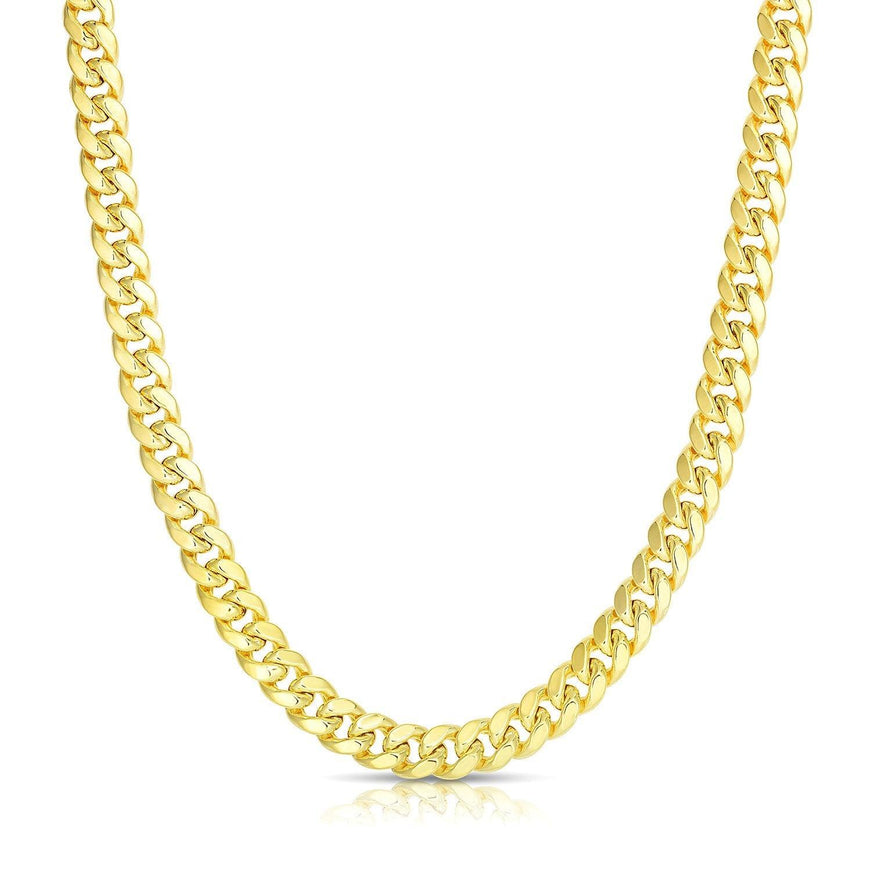 6.15mm 10k Yellow Gold Semi Solid Miami Cuban Chain - Ellie Belle