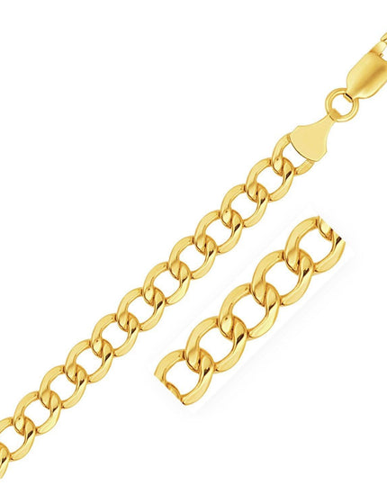 6.1mm 10k Yellow Gold Curb Chain - Ellie Belle