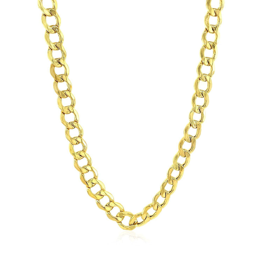 6.1mm 10k Yellow Gold Curb Chain - Ellie Belle