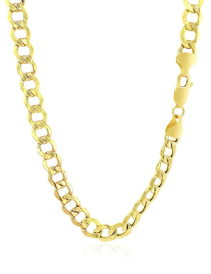6.1mm 10k Yellow Gold Curb Chain - Ellie Belle